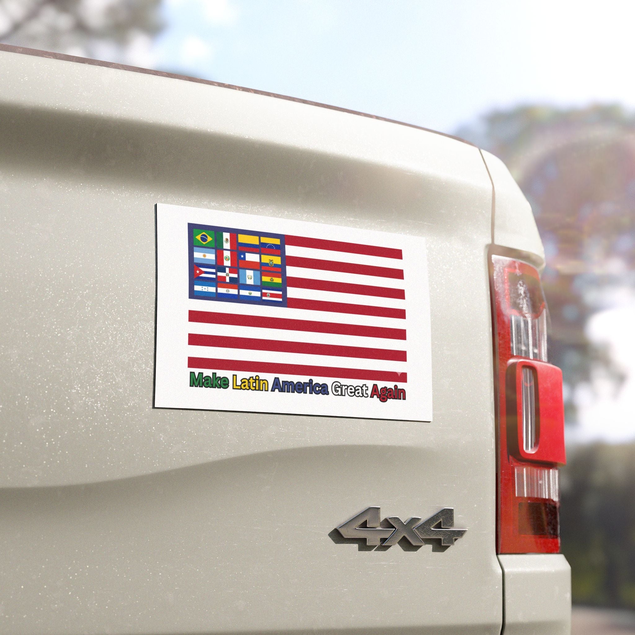 MLAGA Car Magnet "Make Latin America Great Again" Flag Design